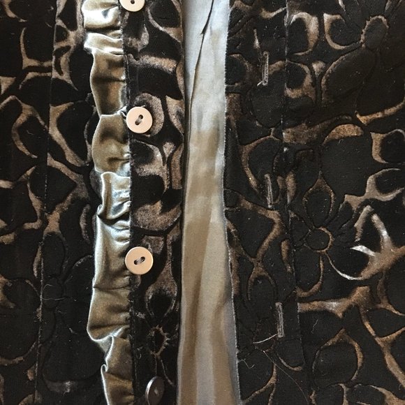 Noviello Bloom Black Velvet Victorian 90’s Jacket - Picture 8 of 12